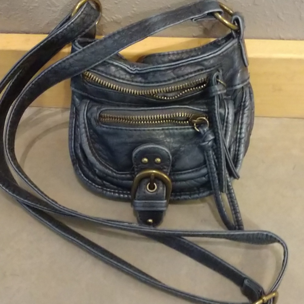 Dark Blue Casual Shoulder Purse